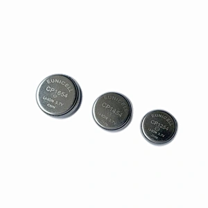 Long discharge ICR1254 lithium ion battery cell Customize Logo 3.7V CP1254 LIR1254 button coin battery for  headset
