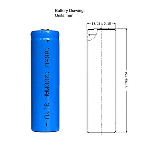 High capacity ICR18650  186503.7v rechargeable lithium battery