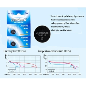 Hot Selling CR1216 lithium button cell battery CR1216 25mAh 3V coin cell battery