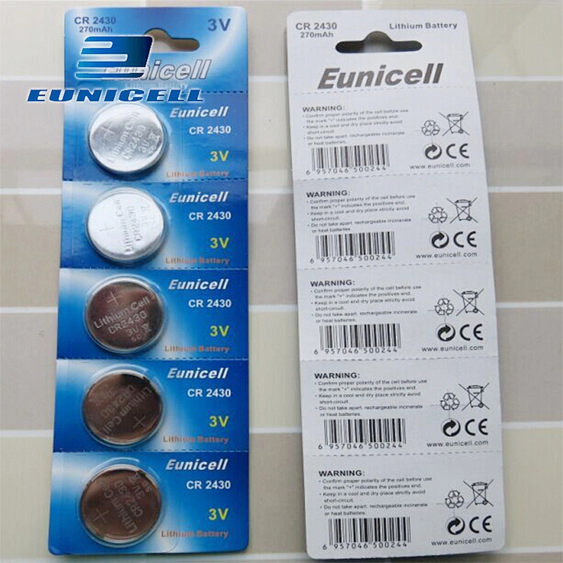 Eunicell Popular sales CR2430 3v lithium button cell battery