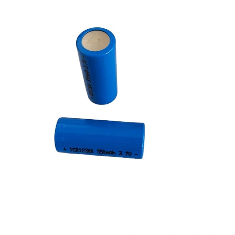 High Quality  rechargeable ICR12300 3.7V li ion battery cell with capacity 350mAh for LED shoes lights