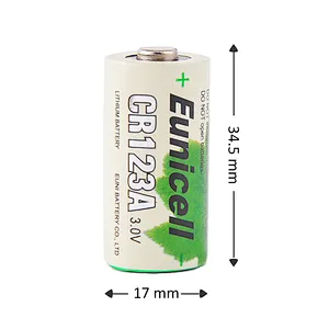 Alibaba Hot Sale Lithium Battery cr123a 3v 1500mAh CR17345 for Big Camera Batteries CR123A CR2