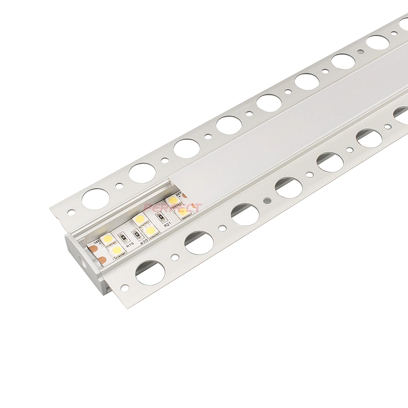 Factory Extrusion Industrial LED Aluminum Drywall Channel 1 Meter Milky Cover