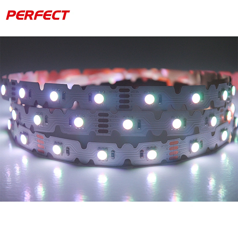 12V LED snake light 42leds/m multi-angle lateral bending zig zag LED strip smd 5050 rgb