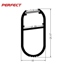 Customized Aluminium Oval Tube Clothes Poles Hanger LED Aluminum Profile For Wardrobe/Cabinet lighting