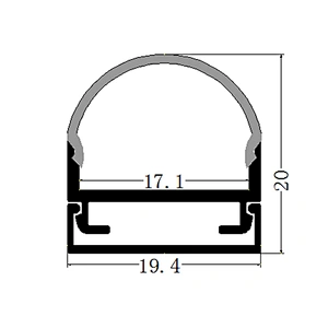 LED Strip Dome Anodized Aluminum ZL-1909A 19*9mm Standard LED Strip Aluminium Profile Aluminium Alloy 6063-T5 Is Alloy Oxidation