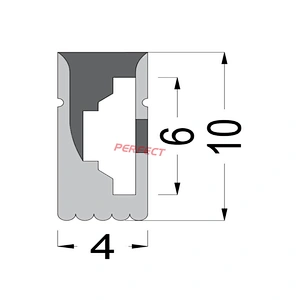 PF-T0410  4*10mm  Sideview ultra slim Flexible silicone Neon silicone Tube  For 5mm  led strip