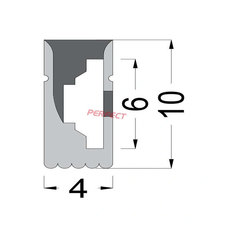 PF-T0410  4*10mm  Sideview ultra slim Flexible silicone Neon silicone Tube  For 5mm  led strip