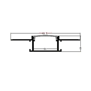 Factory Extrusion Industrial LED Aluminum Drywall Channel 1 Meter Milky Cover