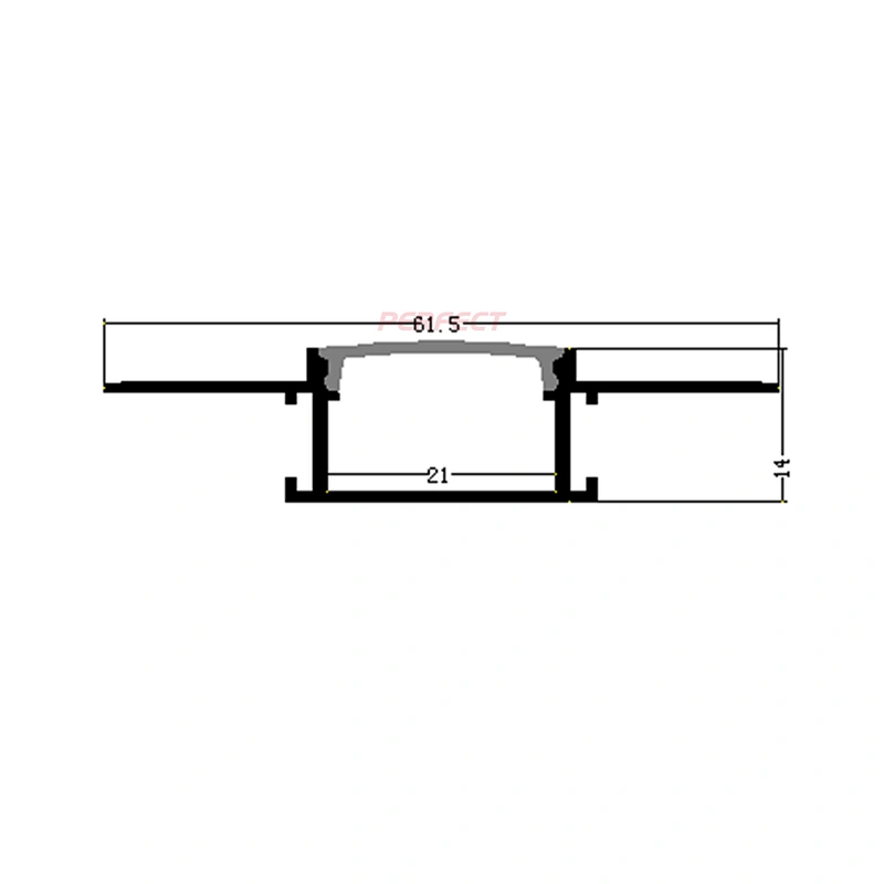 Factory Extrusion Industrial LED Aluminum Drywall Channel 1 Meter Milky Cover