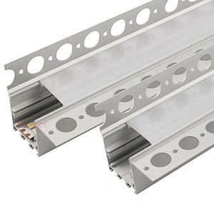 Anodized silver architectural gypsum ceiling plaster recessed mounted drywall aluminium profiles for 26mm led strips