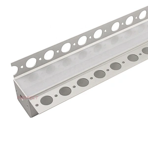 Anodized silver architectural gypsum ceiling plaster recessed mounted drywall aluminium profiles for 26mm led strips