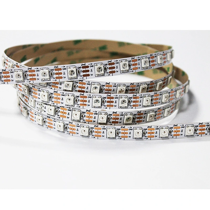 Shenzhen factory 5050 rgb dream color ws2813/6803 ic led strip light 5m/roll 5v/12v for Party decorations