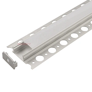 Hot click U-shape aluminium extruded profile ZL-2814B plaster ceiling lighting aluminium strip profile