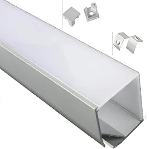 profil en aluminium large led/perfil de aluminio de ancho para tiras de led/anodized wide aluminium profile for led strips