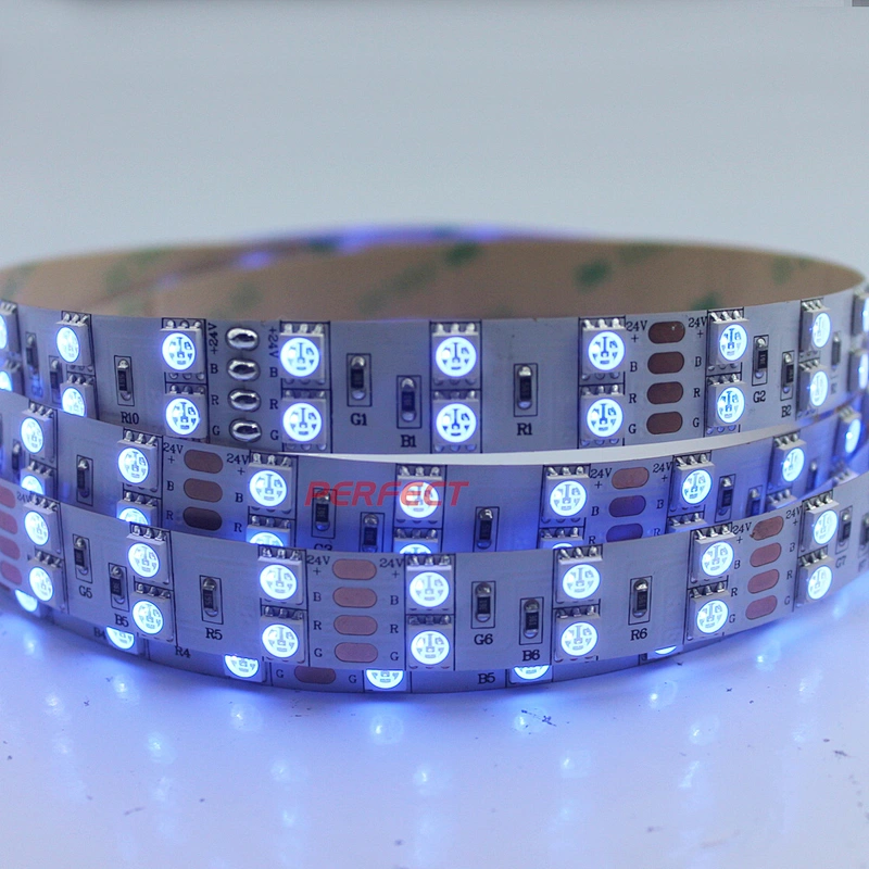 High Power 28.8W/M Double Row SMD 5050 RGB 120LEDS per meter 50mm Cuttable LED Strip