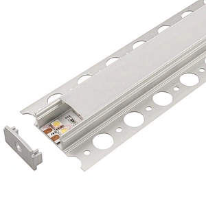 Hot click U-shape aluminium extruded profile ZL-2814B plaster ceiling lighting aluminium strip profile