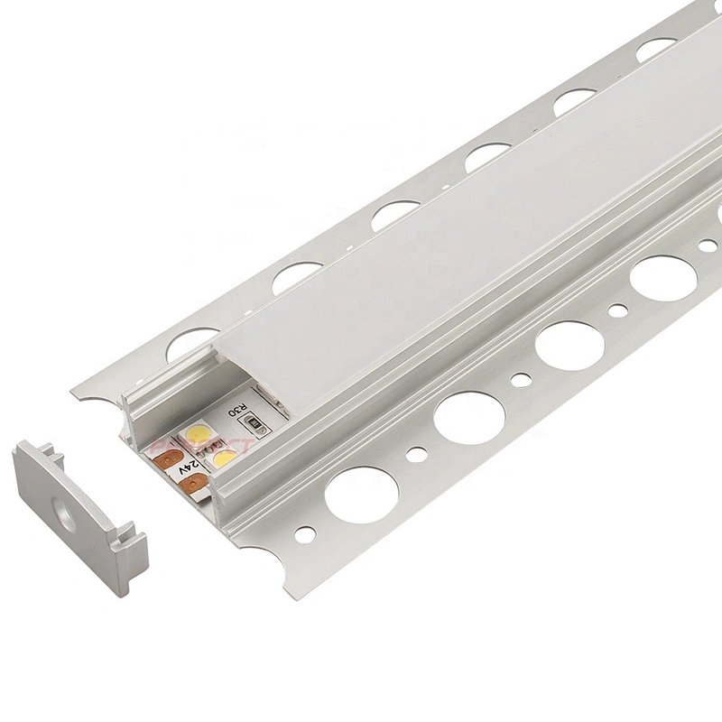 Hot click U-shape aluminium extruded profile ZL-2814B plaster ceiling lighting aluminium strip profile