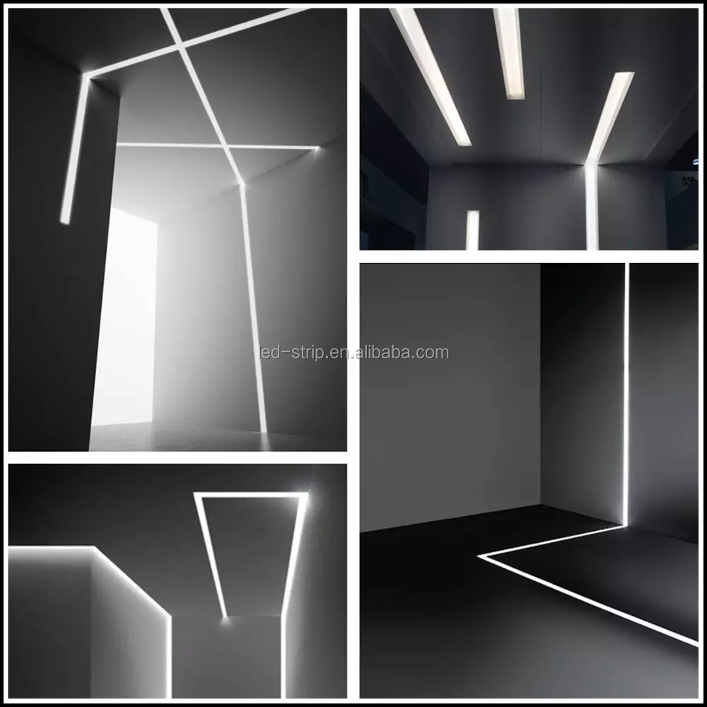 Anodized 6063 Aluminum Extrusion Profile For LED Strip Light Housing