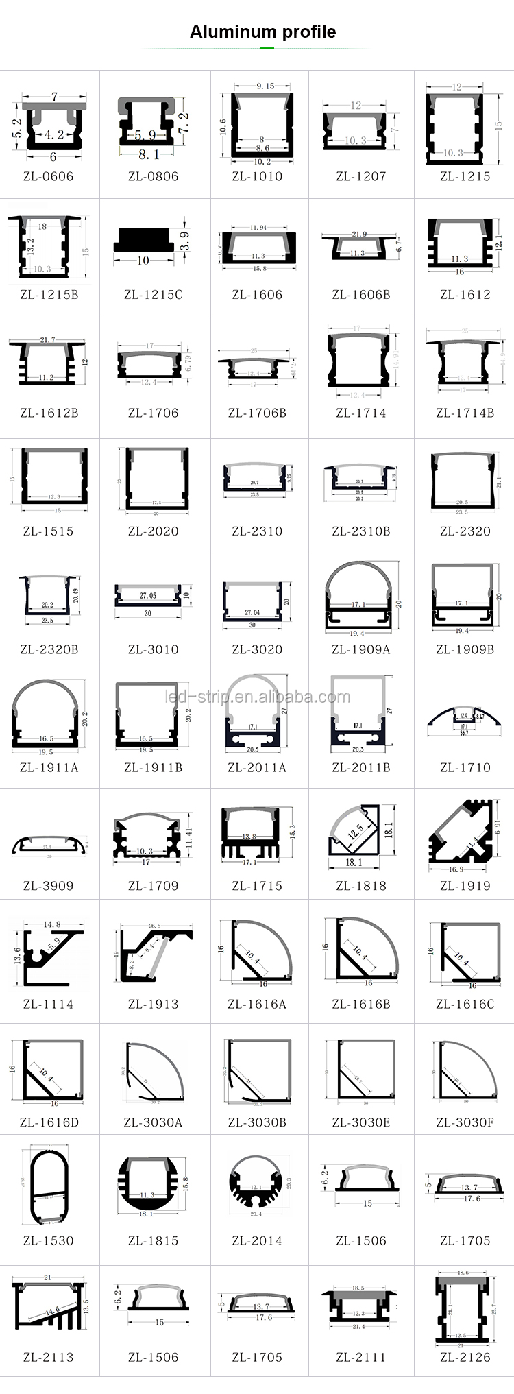 Chinese top manufacturer Aluminium led profile for led linear light
