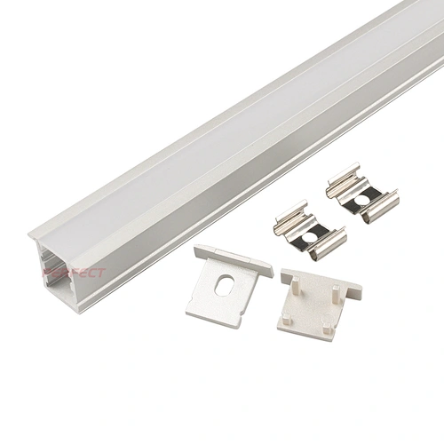 High Quality Recessed LED Aluminium Profile for Led Strips Lighting with Spring Clips