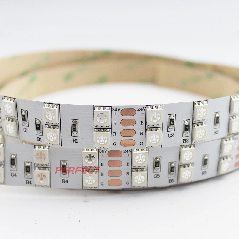 High Power 28.8W/M Double Row SMD 5050 RGB 120LEDS per meter 50mm Cuttable LED Strip
