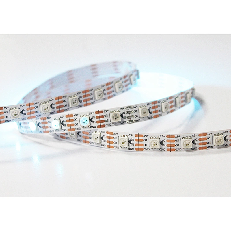 Shenzhen factory 5050 rgb dream color ws2813/6803 ic led strip light 5m/roll 5v/12v for Party decorations