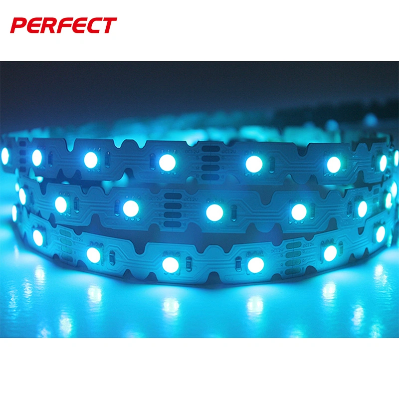 12V LED snake light 42leds/m multi-angle lateral bending zig zag LED strip smd 5050 rgb