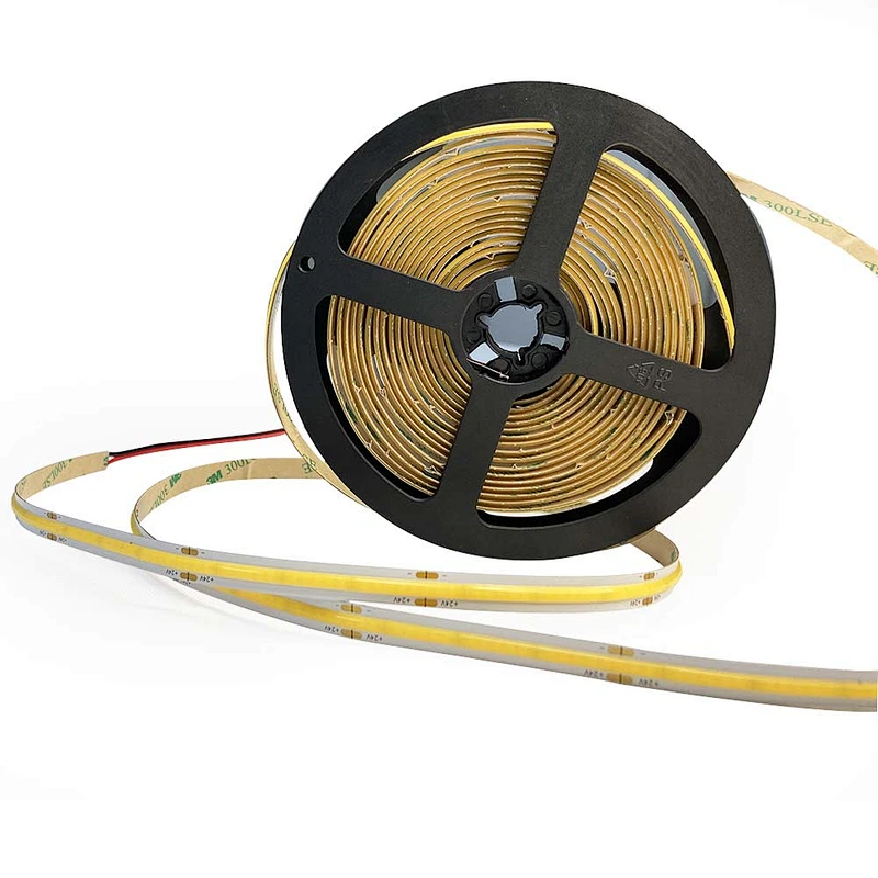 cob led strip  2700K 24VDC 378leds/m dimmable white led light strip flip chip fcob led strip