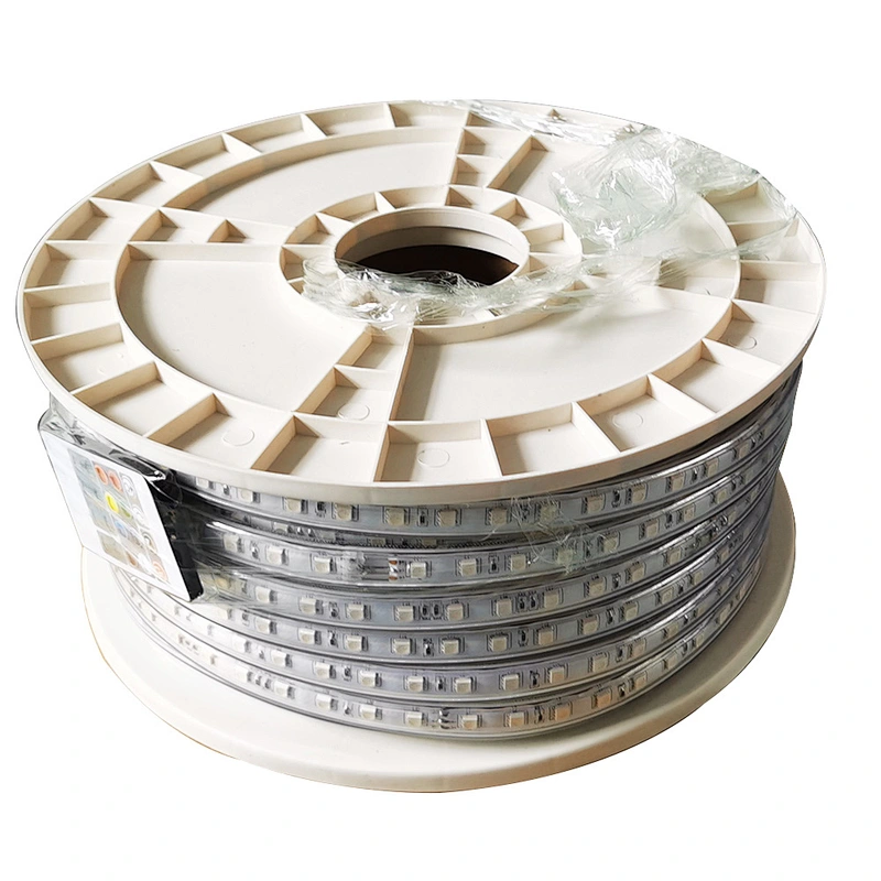 100M Waterproof 220v smd rgb led 5050 strip with power plug 24key remote control