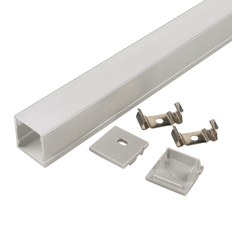 led strip aluminium profile housing 1M 2M 3M 4M 5M square shape aluminium led profile
