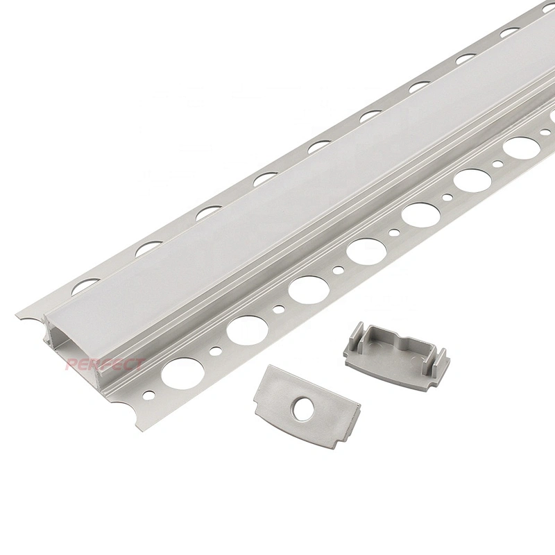Hot click U-shape aluminium extruded profile ZL-2814B plaster ceiling lighting aluminium strip profile