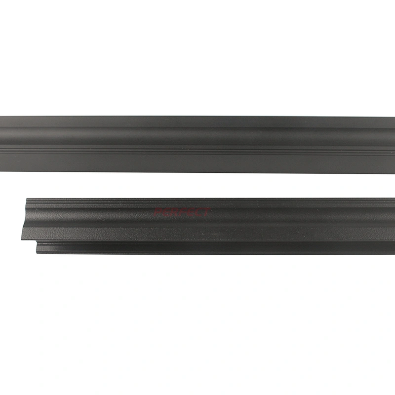 Black Anodized LED Aluminium Profile with Smoke Black Transparent Aluminum Diffuser