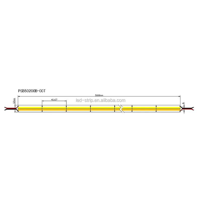 IP67 Waterproof Silicone Tube DC 24V CRI 90 COB Flexible Dual White CCT Adjustable LED Strip Light