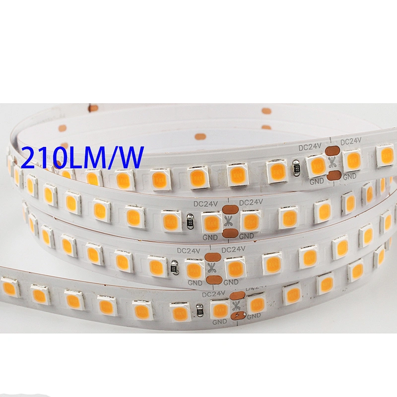 High Lumen  efficiency 210lm/w SMD2835 128Leds single line led flexible strips