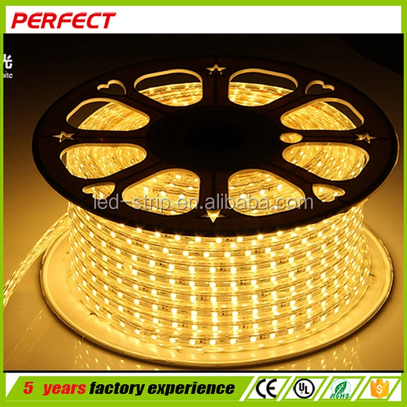 High quality warm white 50m/roll smd2835 220V led strip light with ce rohs