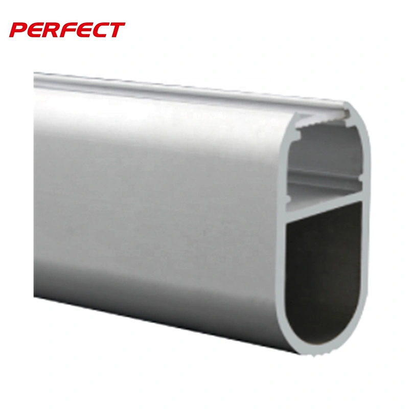 Customized Aluminium Oval Tube Clothes Poles Hanger LED Aluminum Profile For Wardrobe/Cabinet lighting