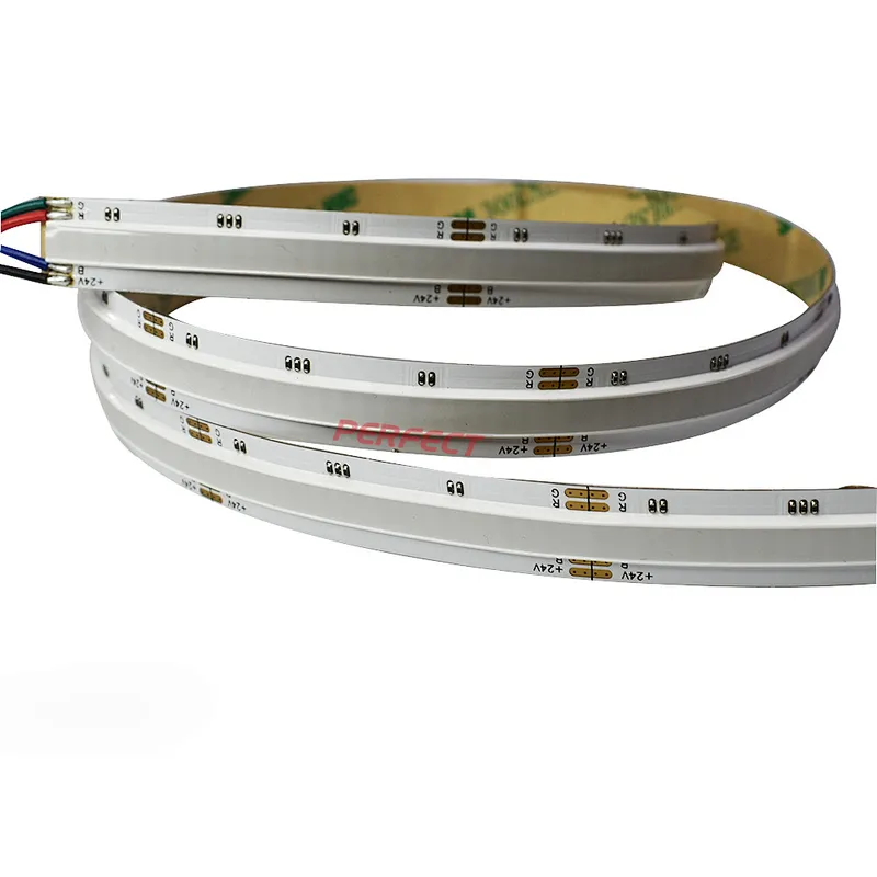 New Design 2020 Dot Free LED Strip Light 24V RGB COB LED Strip IP65 Waterproof for Decoration