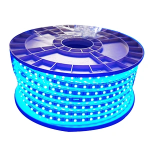 100M Waterproof 220v smd rgb led 5050 strip with power plug 24key remote control
