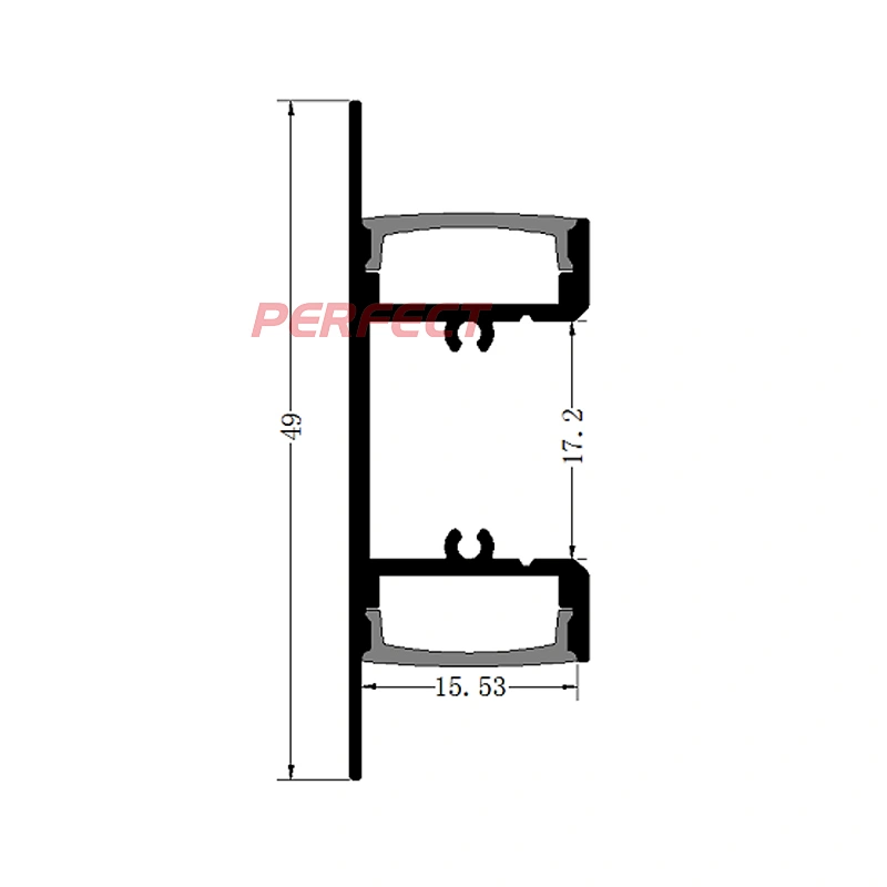 ZL-1749 led profile wall mount up and down  aluminium led channel  for 12mm led strip