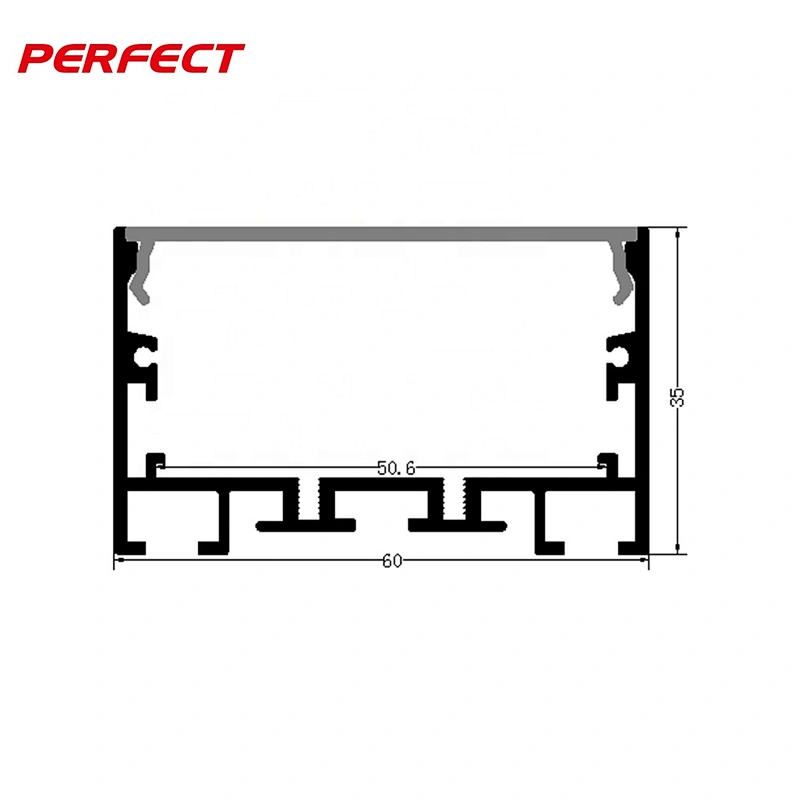 Led light extruded aluminum channel opal diffuser PC cover aluminium profile for LED strip
