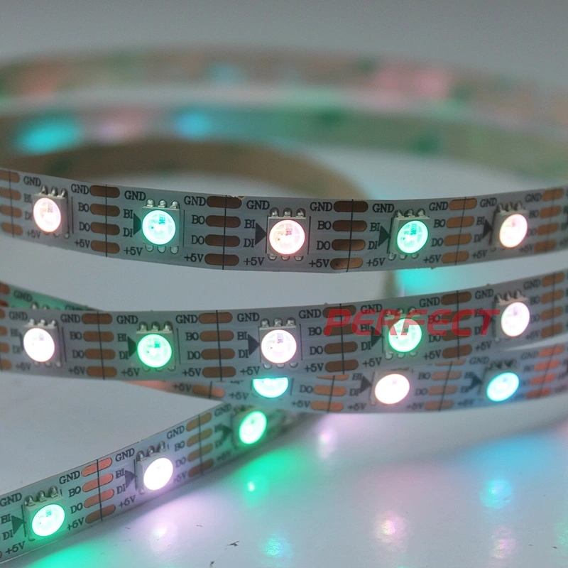 Digital 5050 Rgb Led Strip 30 60 144leds/m 5v Addressable Ws2813 Smd 5050 Led Chip 80 White PCB Black PCB Aluminum -20 - 60 DC5V