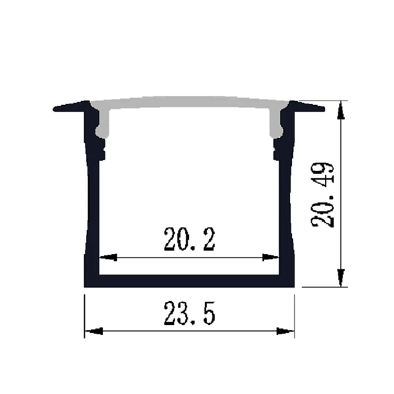 perfiles led aluminio aluminium LED light strip channel profile in shenzhen