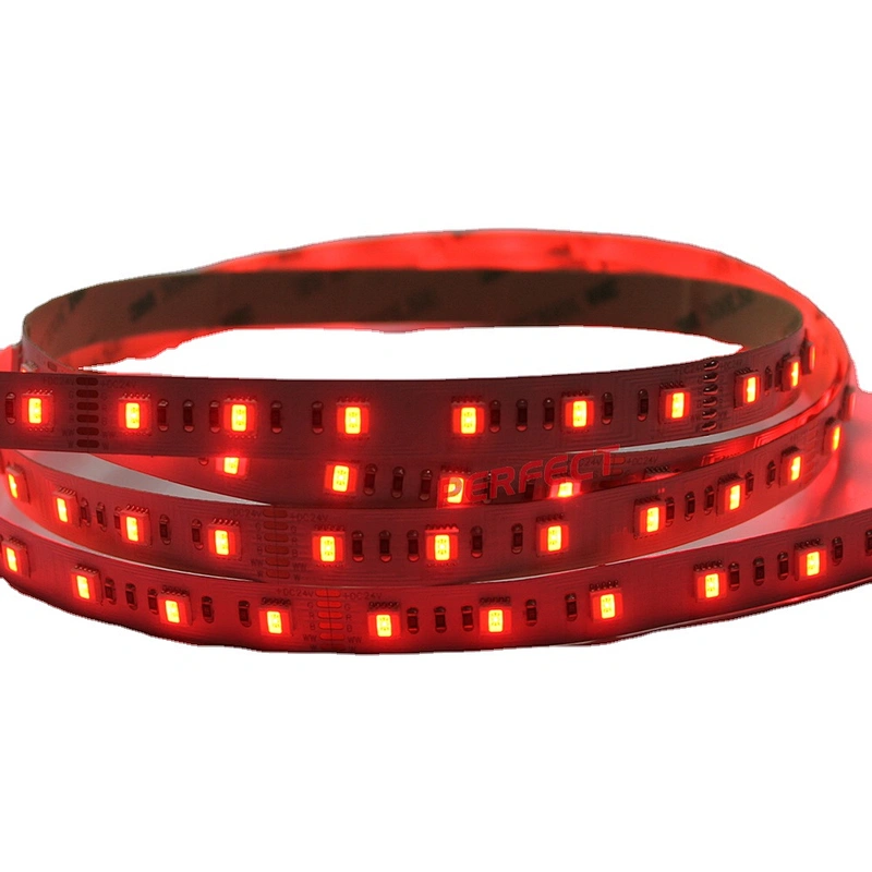 New Arrival 60Leds/m SMD 5050 DC 24V RGB+CCT RGBWW 5 in 1 Flexible LED Strip Light for Decoration