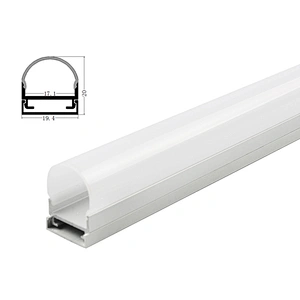 LED Strip Dome Anodized Aluminum ZL-1909A 19*9mm Standard LED Strip Aluminium Profile Aluminium Alloy 6063-T5 Is Alloy Oxidation