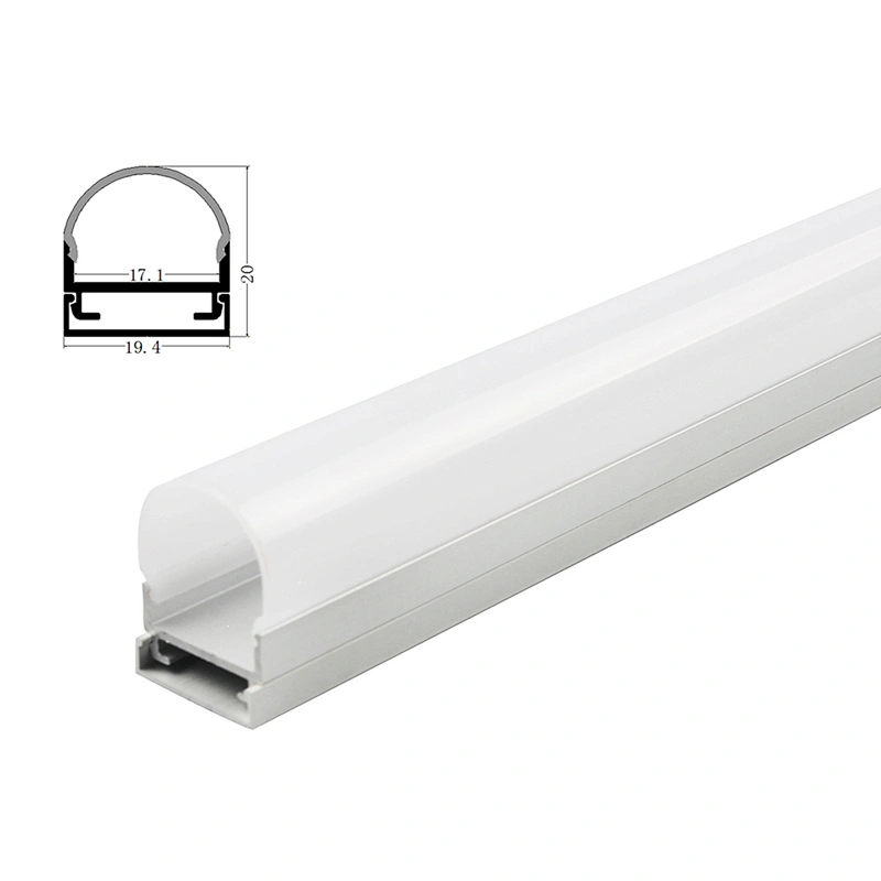 LED Strip Dome Anodized Aluminum ZL-1909A 19*9mm Standard LED Strip Aluminium Profile Aluminium Alloy 6063-T5 Is Alloy Oxidation