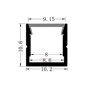 Aluminum Profile Mounting Profile Indoor 1010 High Quality Led Profile For 8mm width Light