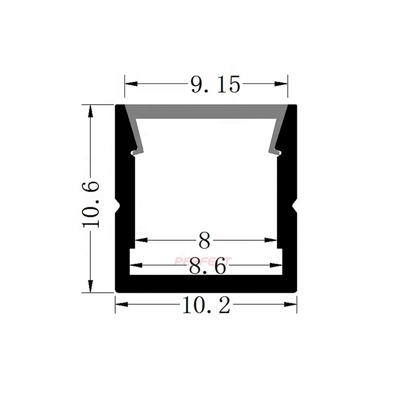 Aluminum Profile Mounting Profile Indoor 1010 High Quality Led Profile For 8mm width Light