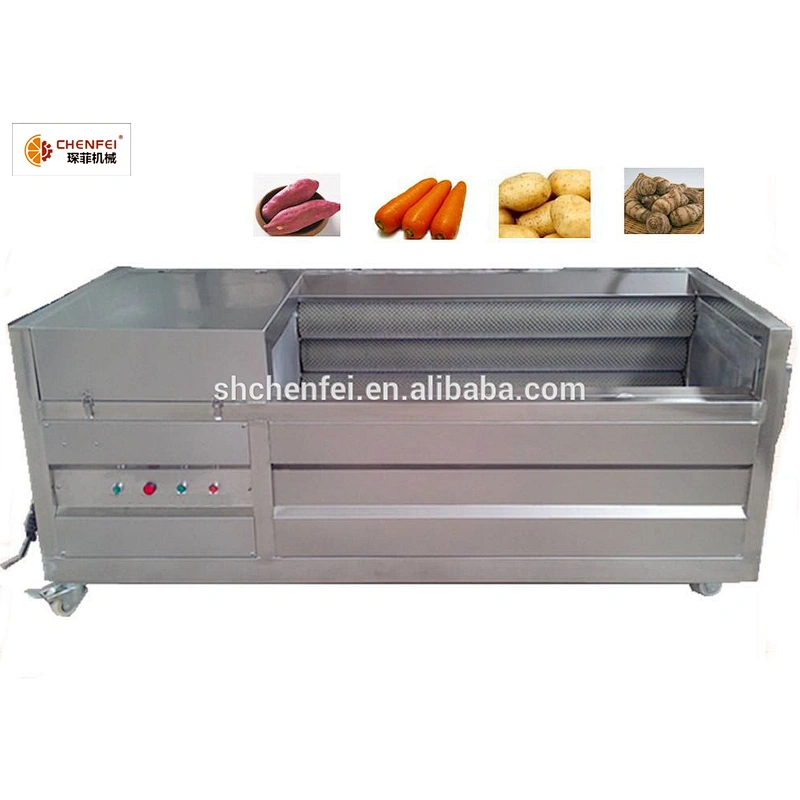Air bubble industrial tomato brush washer vegetable washing machine