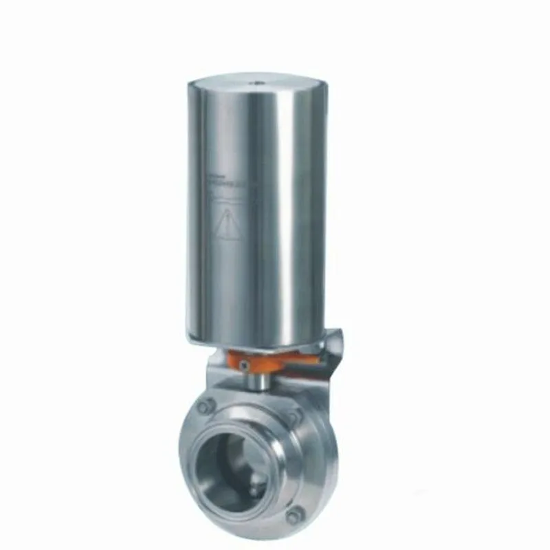 Sanitary Stainless Steel Pneumatic Actuator Butterfly Valve Clamp End